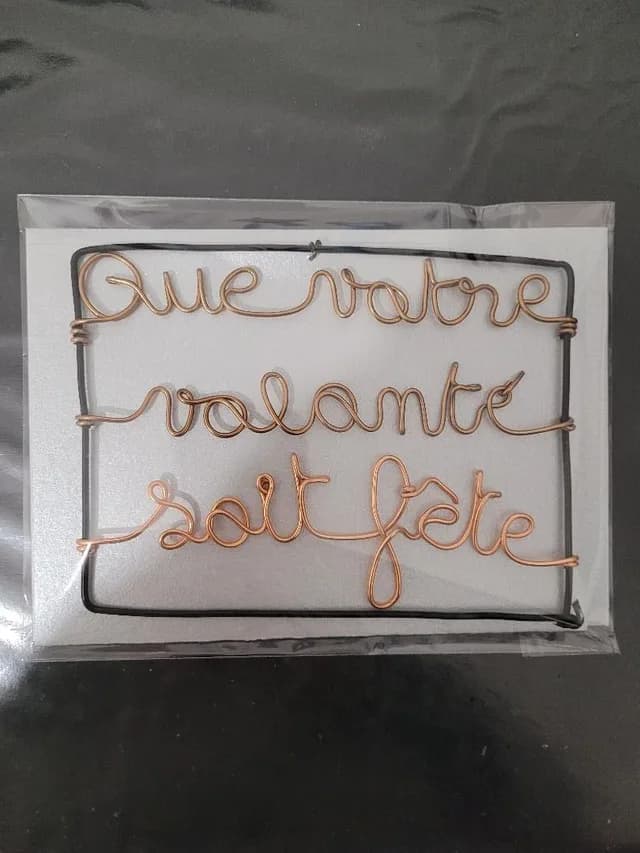 Carte postale décorative en fil d'aluminium, cadeau artisanal fait main — Florifer